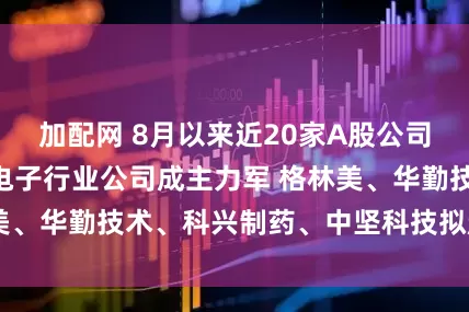 加配网 8月以来近20家A股公司筹划赴港上市 电子行业公司成主力军 格林美、华勤技术、科兴制药、中坚科技拟赴港上市